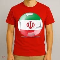 Soccer Ball Country Flag Iran T-Shirt thumb 3
