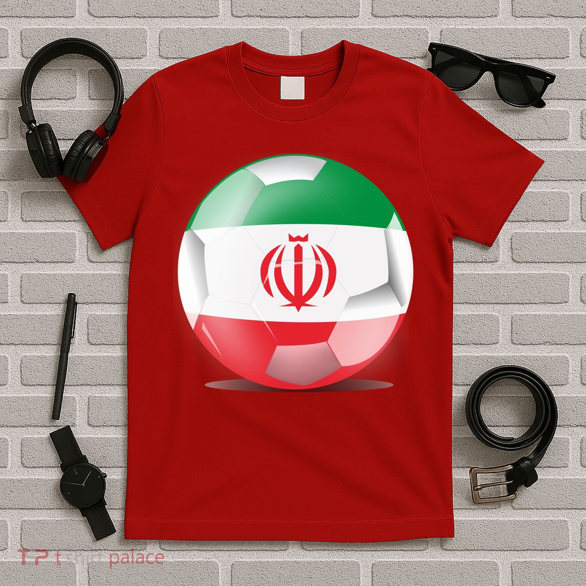 Soccer Ball Country Flag Iran T-Shirt