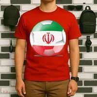 Soccer Ball Country Flag Iran T-Shirt thumb 6
