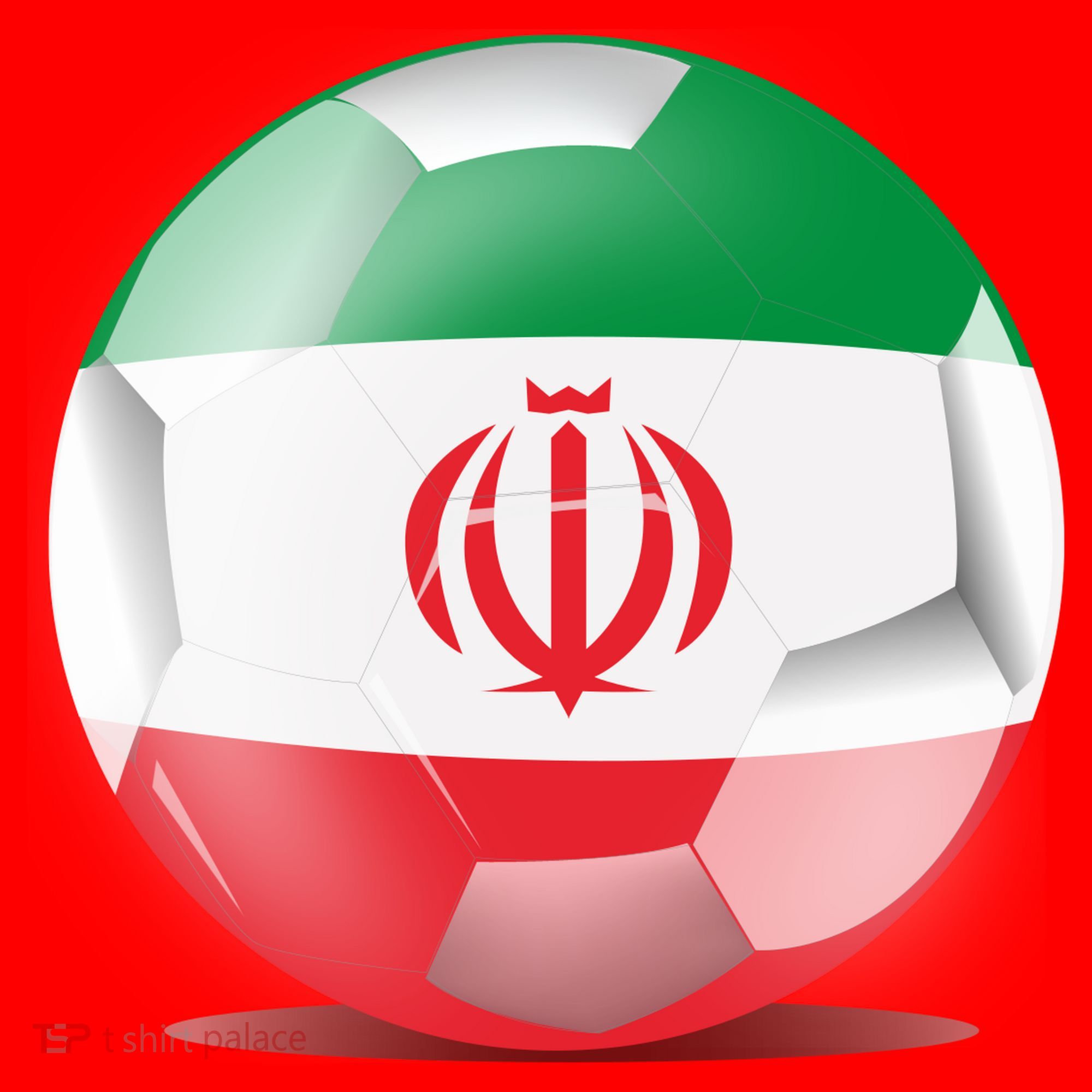 Soccer Ball Country Flag Iran T-Shirt