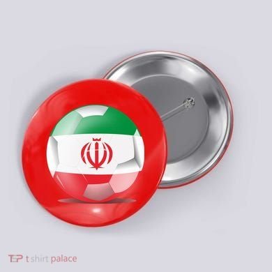 Soccer Ball Country Flag Iran Button