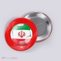 Soccer Ball Country Flag Iran Button thumb 0