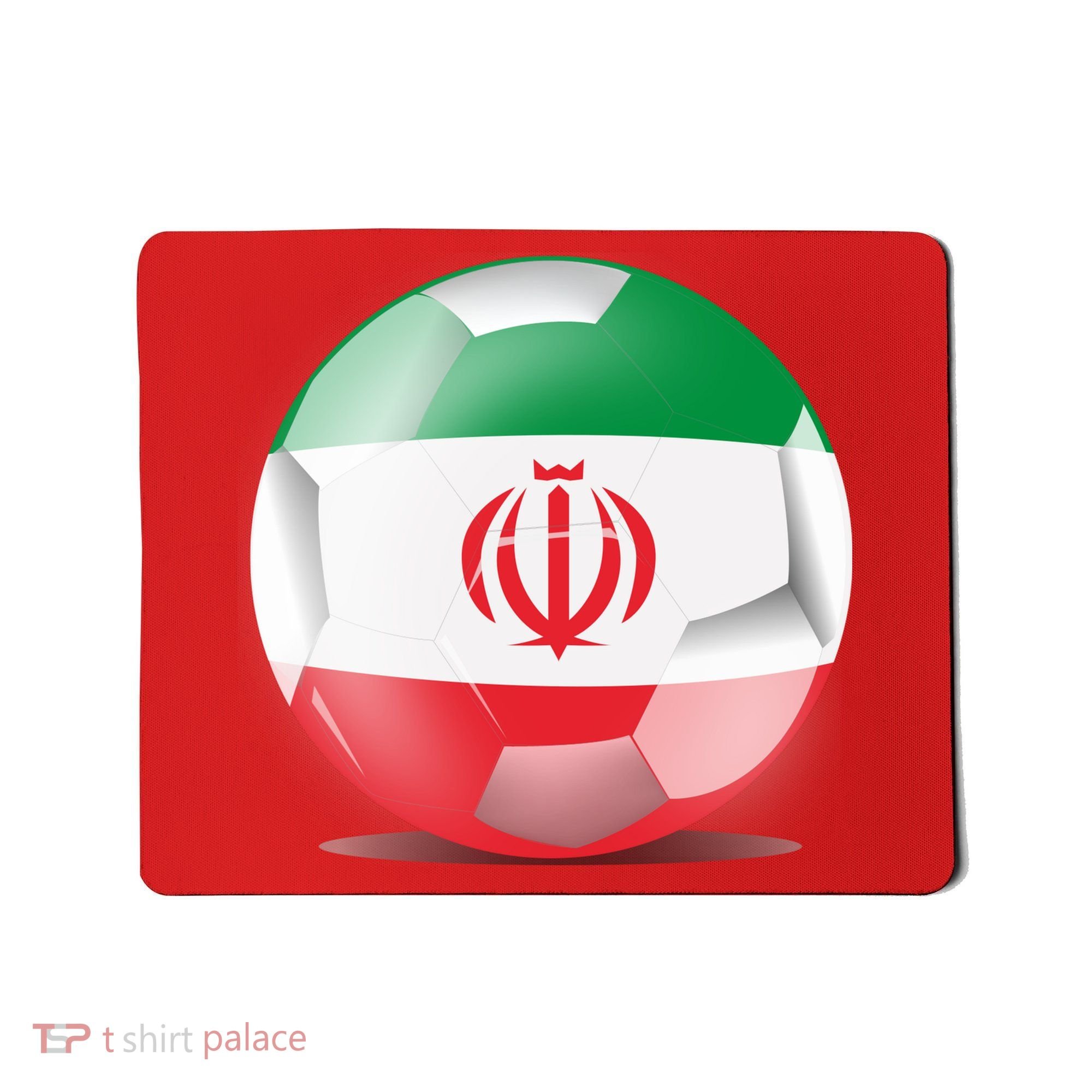 Soccer Ball Country Flag Iran Mousepad