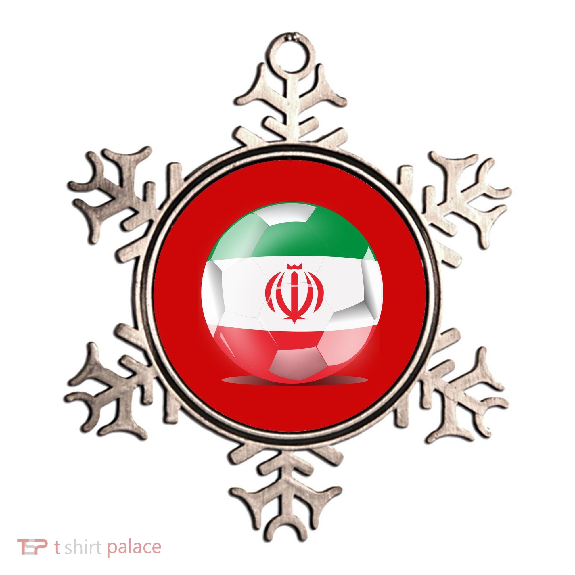 Soccer Ball Country Flag Iran Ornament