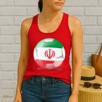 Soccer Ball Country Flag Iran Women's Tank Top thumb 2