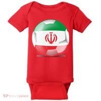 Soccer Ball Country Flag Iran Baby Bodysuit thumb 0