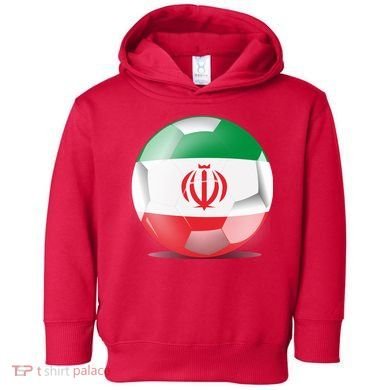 Soccer Ball Country Flag Iran Toddler Hoodie