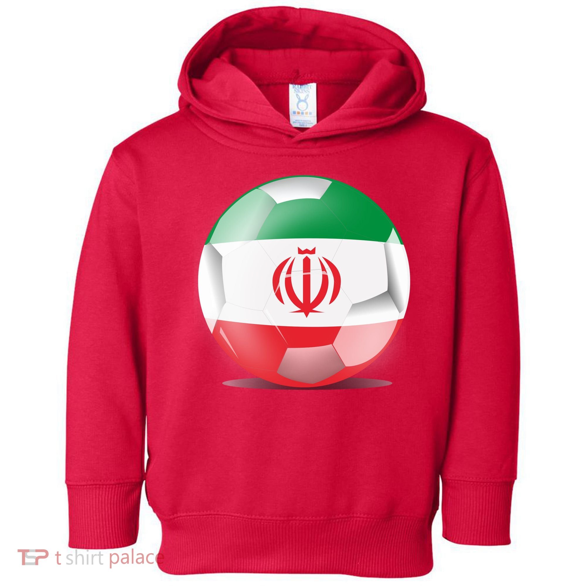 Soccer Ball Country Flag Iran Toddler Hoodie