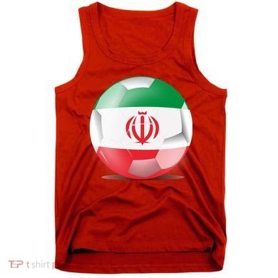 Soccer Ball Country Flag Iran Tank Top