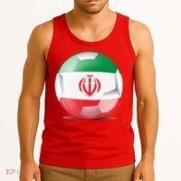 Soccer Ball Country Flag Iran Tank Top thumb 3