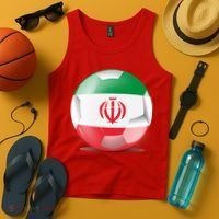 Soccer Ball Country Flag Iran Tank Top thumb 4