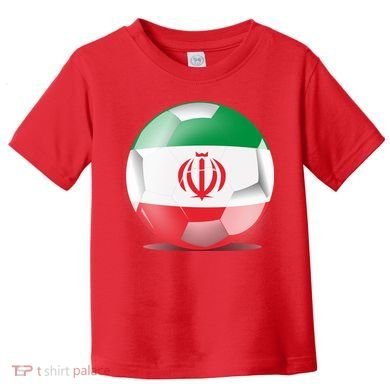 Soccer Ball Country Flag Iran Toddler T-Shirt