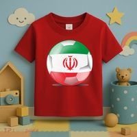 Soccer Ball Country Flag Iran Toddler T-Shirt thumb 3