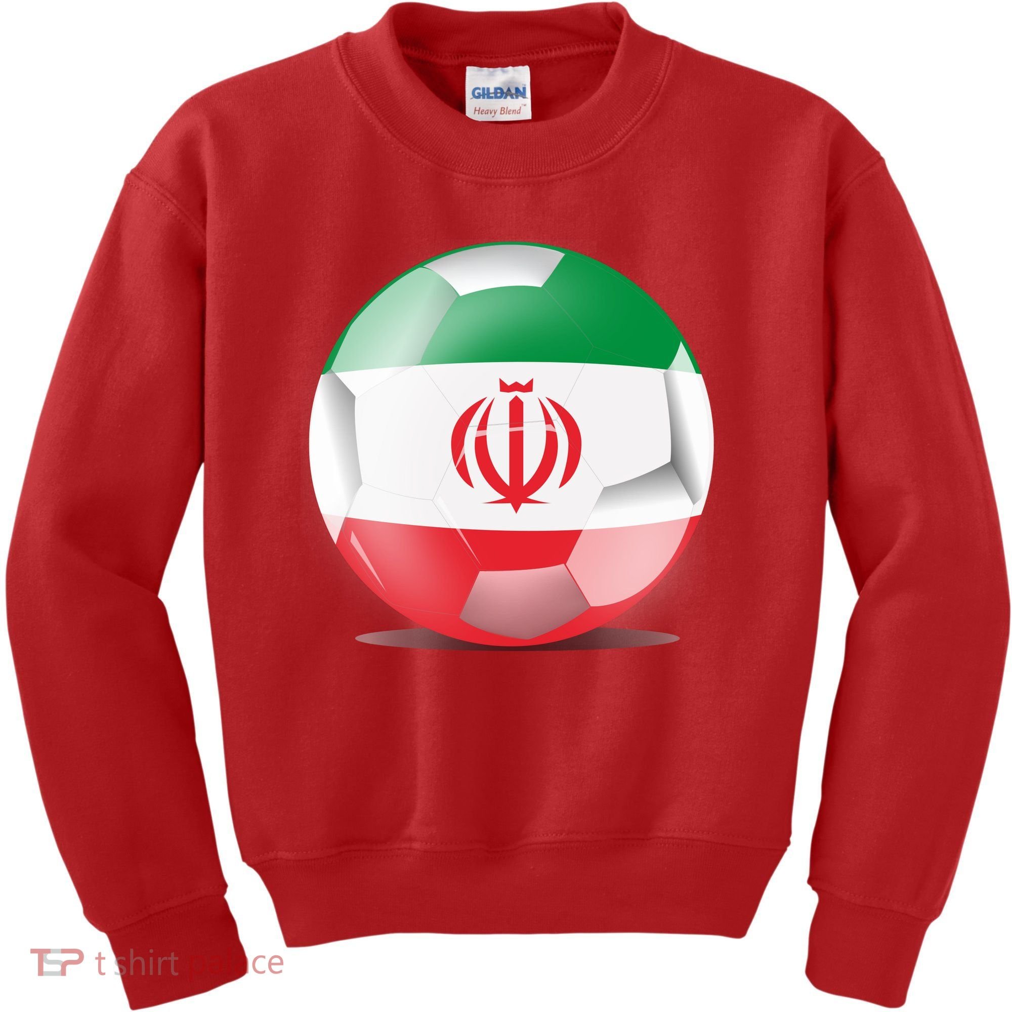 Soccer Ball Country Flag Iran Kids Sweatshirt