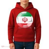 Soccer Ball Country Flag Iran Kids Hoodie thumb 4