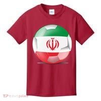 Soccer Ball Country Flag Iran Kids T-Shirt thumb 0