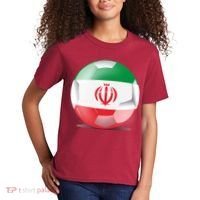 Soccer Ball Country Flag Iran Kids T-Shirt thumb 2