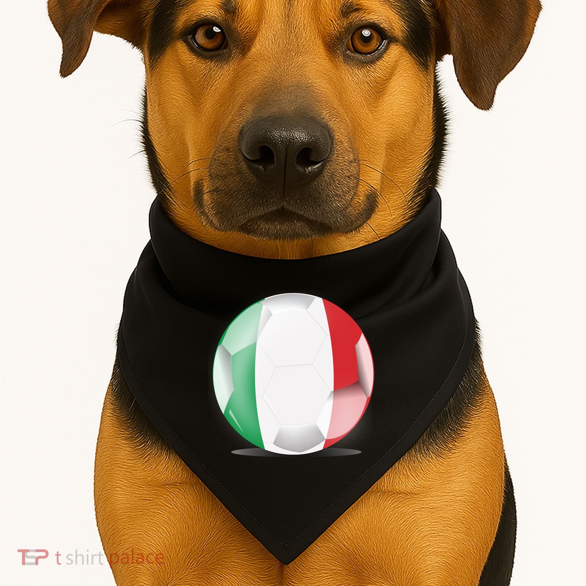 Soccer Ball Country Flag Italy USA-Made Doggie Bandana