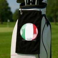 Soccer Ball Country Flag Italy Golf Towel thumb 2