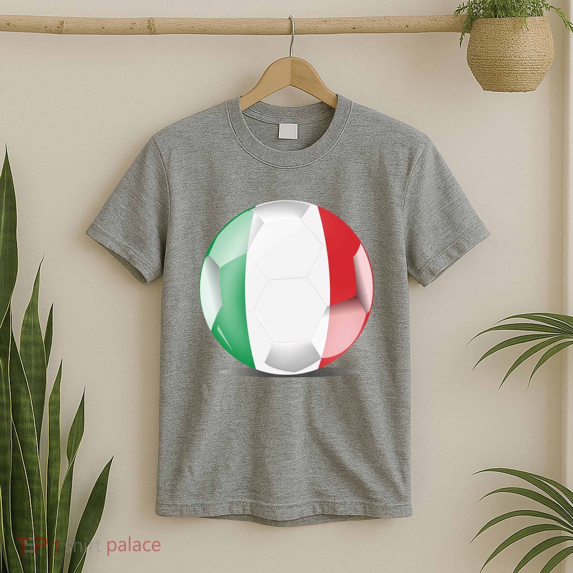 Soccer Ball Country Flag Italy T-Shirt