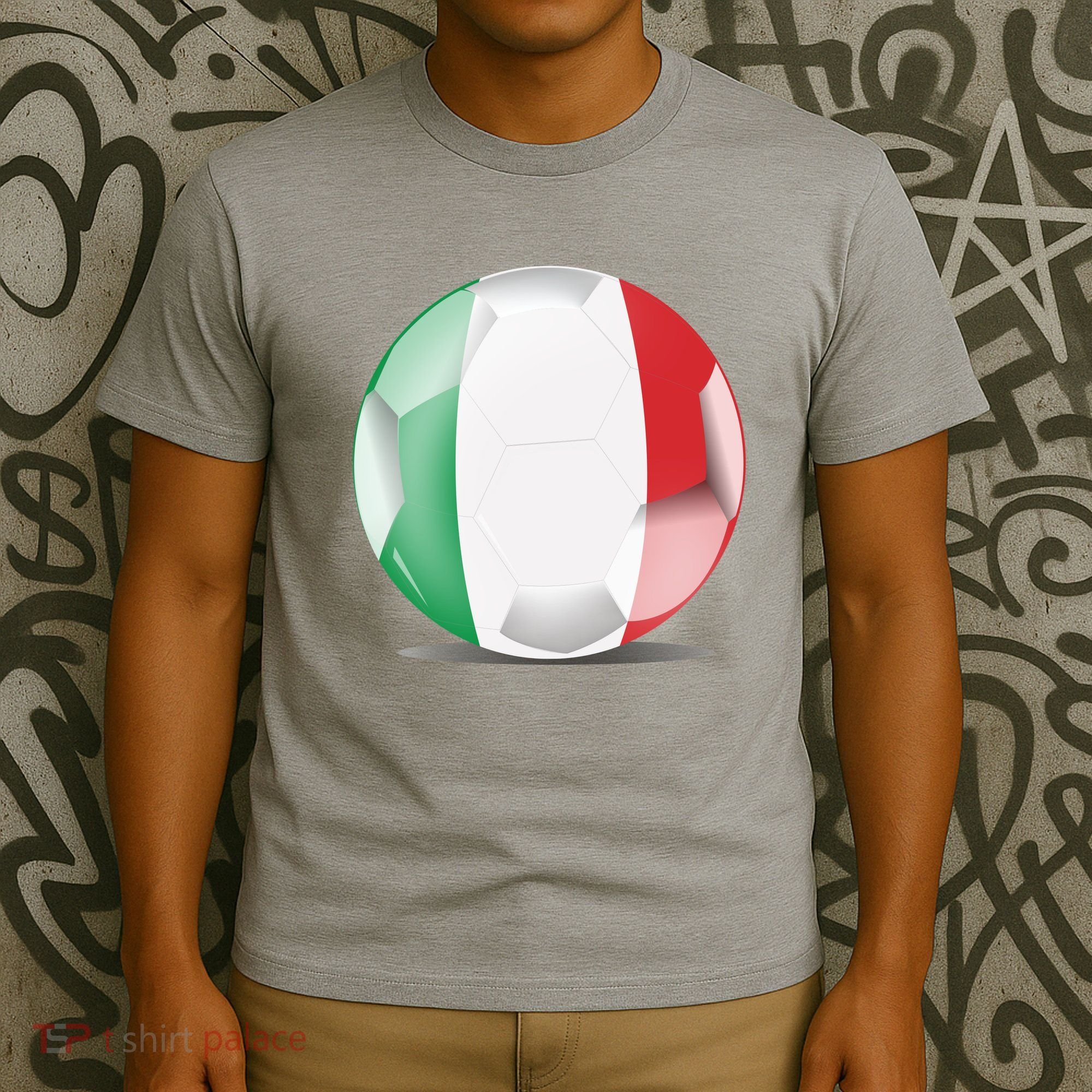 Soccer Ball Country Flag Italy T-Shirt