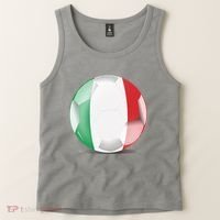 Soccer Ball Country Flag Italy Tank Top thumb 2