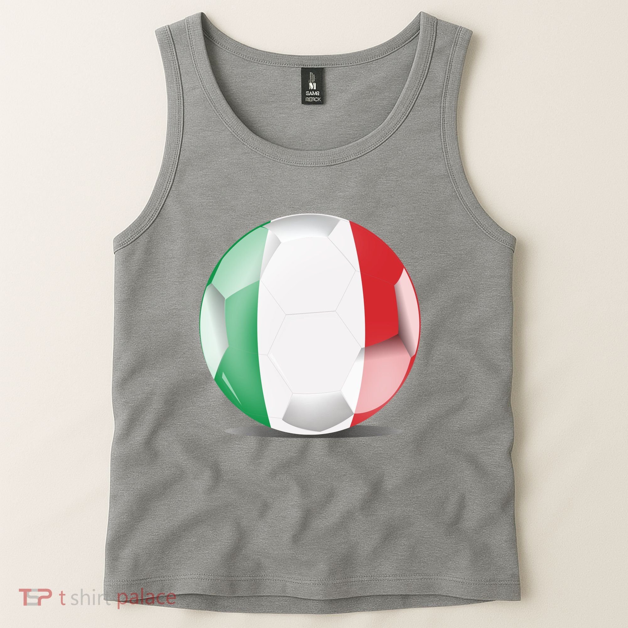 Soccer Ball Country Flag Italy Tank Top