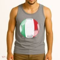 Soccer Ball Country Flag Italy Tank Top thumb 3