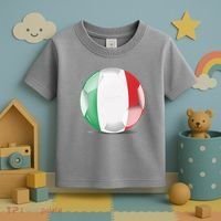 Soccer Ball Country Flag Italy Toddler T-Shirt thumb 3