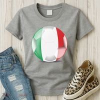 Soccer Ball Country Flag Italy Women's T-Shirt thumb 3