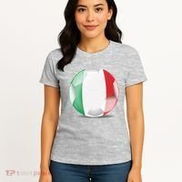 Soccer Ball Country Flag Italy Women's T-Shirt thumb 4