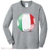 Soccer Ball Country Flag Italy Kids Long Sleeve Shirt thumb 0