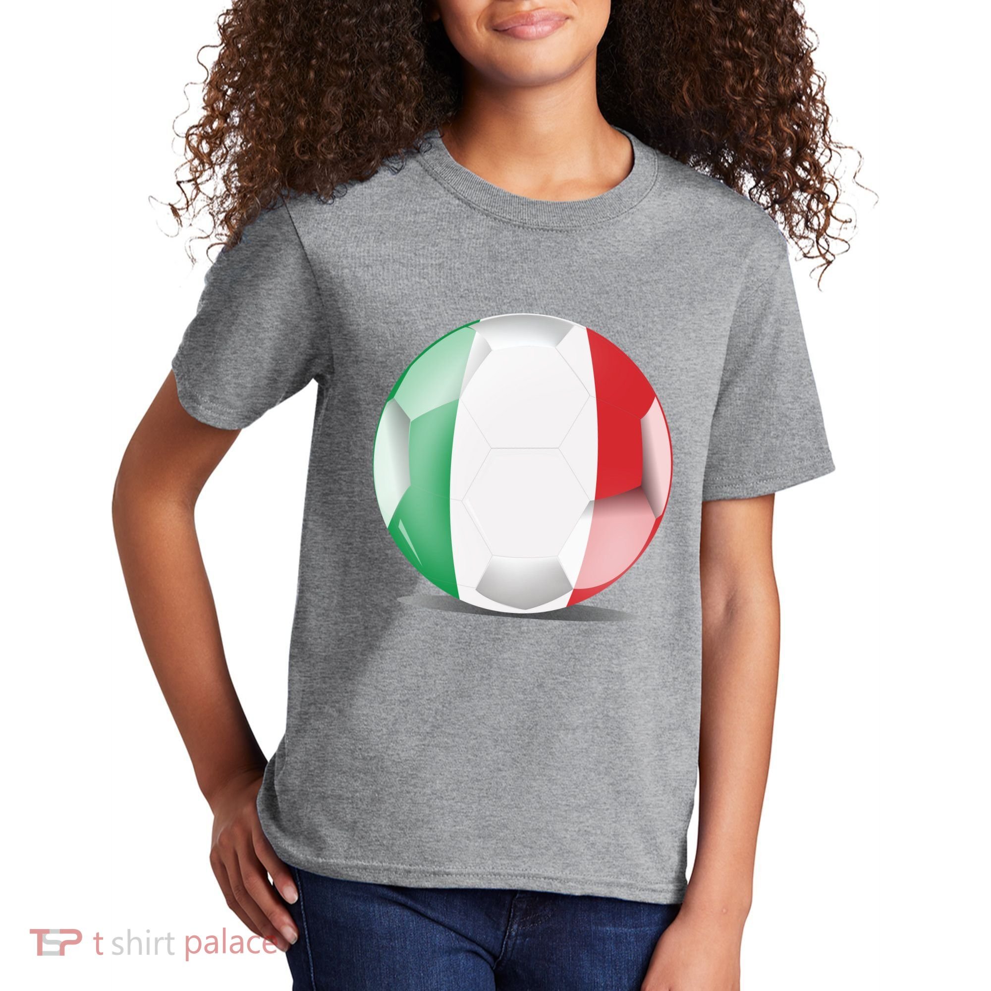 Soccer Ball Country Flag Italy Kids T-Shirt