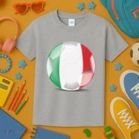 Soccer Ball Country Flag Italy Kids T-Shirt thumb 3