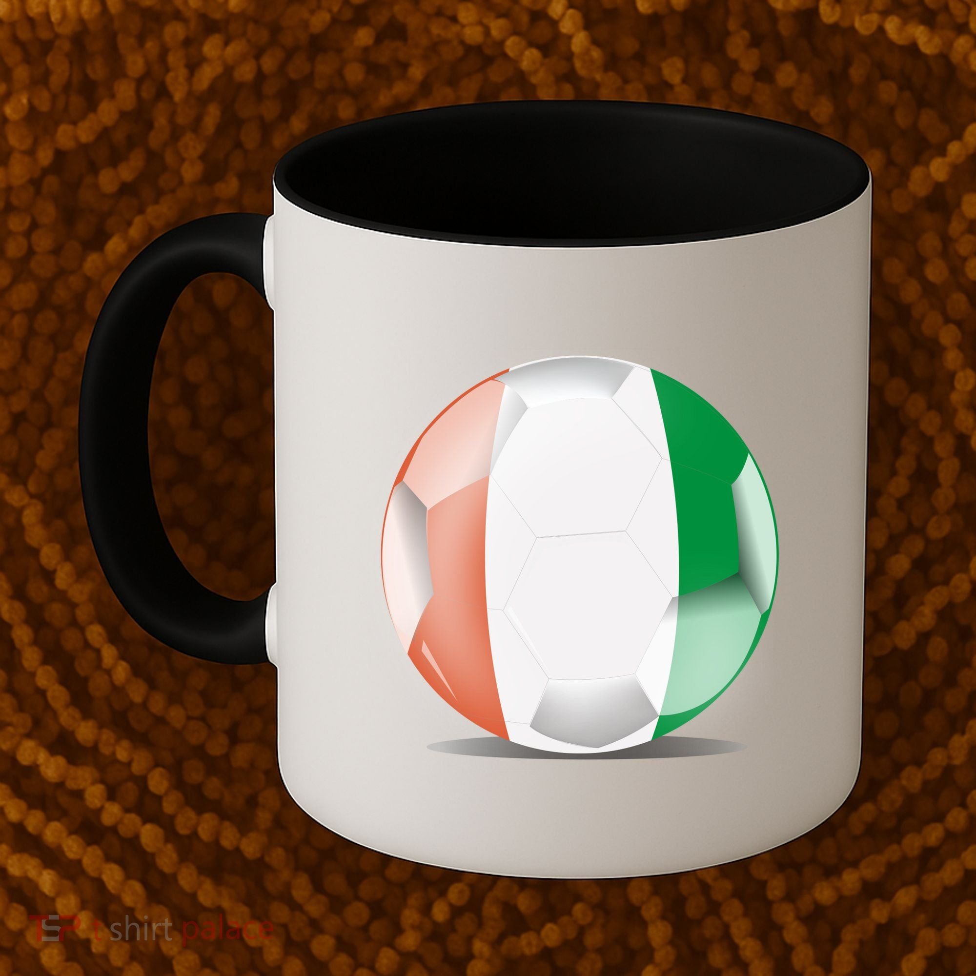 Soccer Ball Country Flag Ivory Coast Coffee Mug