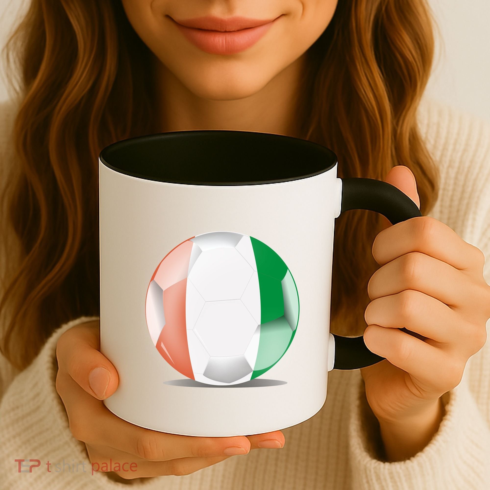 Soccer Ball Country Flag Ivory Coast Coffee Mug