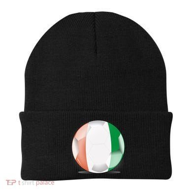 Soccer Ball Country Flag Ivory Coast Beanie