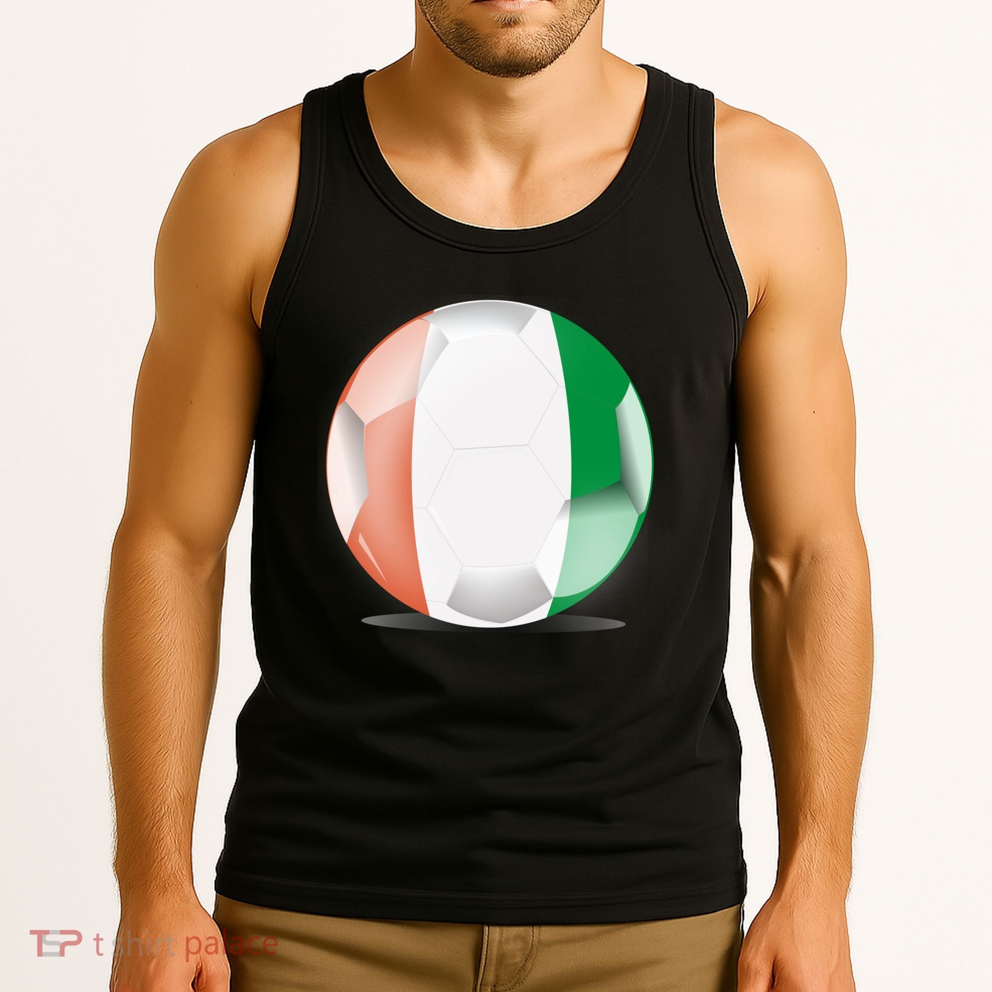 Soccer Ball Country Flag Ivory Coast Tank Top