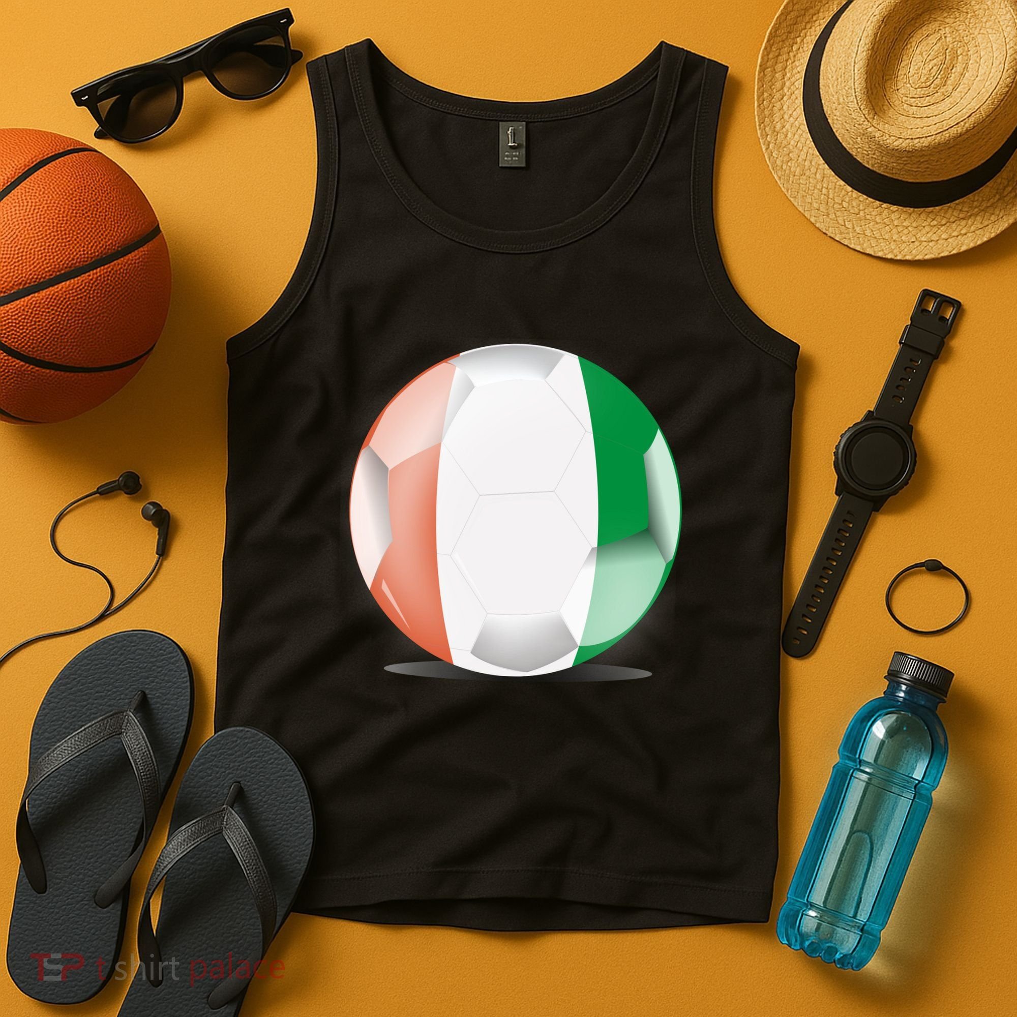 Soccer Ball Country Flag Ivory Coast Tank Top