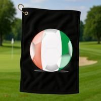 Soccer Ball Country Flag Ivory Coast Golf Towel thumb 1