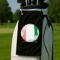 Soccer Ball Country Flag Ivory Coast Golf Towel thumb 2