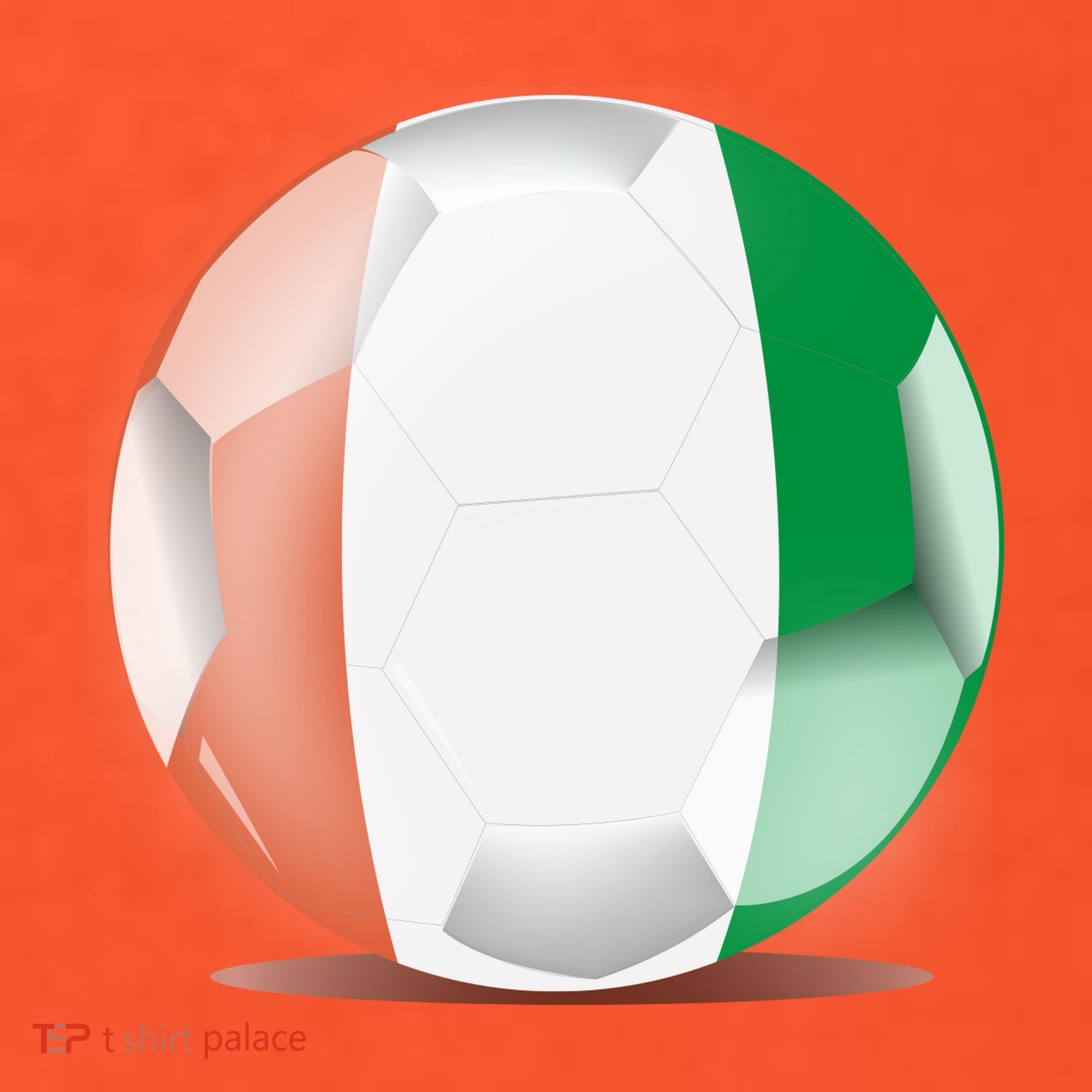 Soccer Ball Country Flag Ivory Coast Long Sleeve Shirt