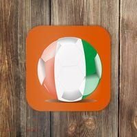 Soccer Ball Country Flag Ivory Coast Coaster thumb 0