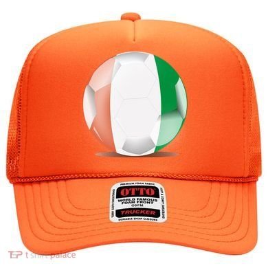 Soccer Ball Country Flag Ivory Coast Hat