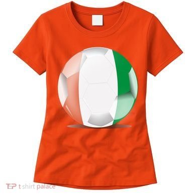 Soccer Ball Country Flag Ivory Coast Women's T-Shirt