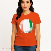 Soccer Ball Country Flag Ivory Coast Women's T-Shirt thumb 4