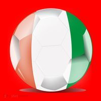 Soccer Ball Country Flag Ivory Coast Santa Hat thumb 1