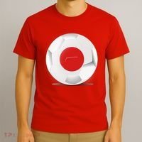 Soccer Ball Country Flag Japan T-Shirt thumb 3