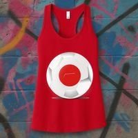 Soccer Ball Country Flag Japan Women's Tank Top thumb 3