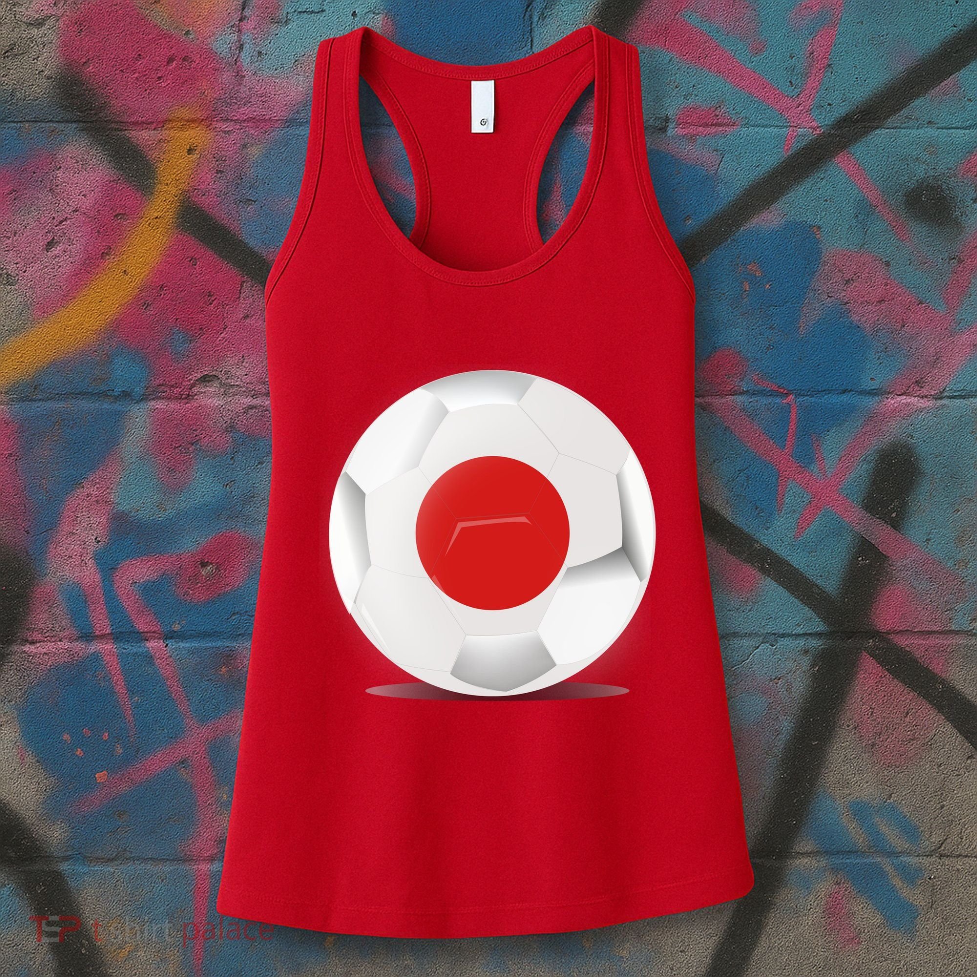 Soccer Ball Country Flag Japan Women's Tank Top